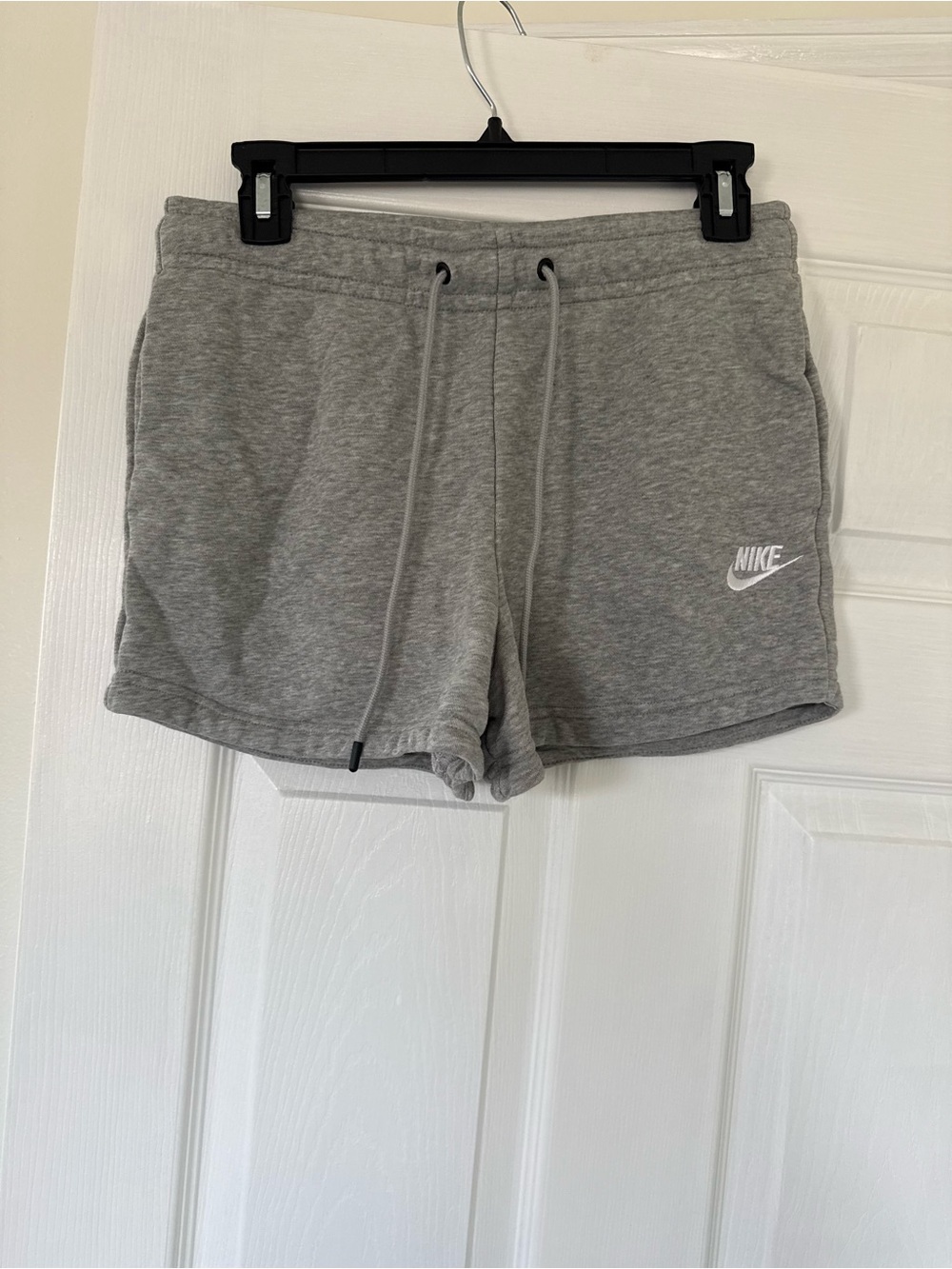 Nike Women's Light Gray Fleece Athletic Shorts